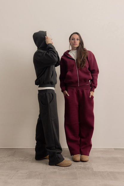 MILITARY GREEN ZIP HOODIE