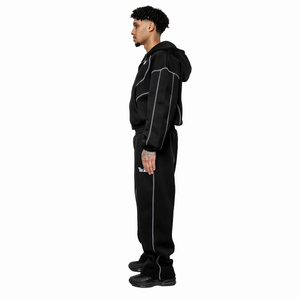 GREY LINE TRACKSUIT BLACK