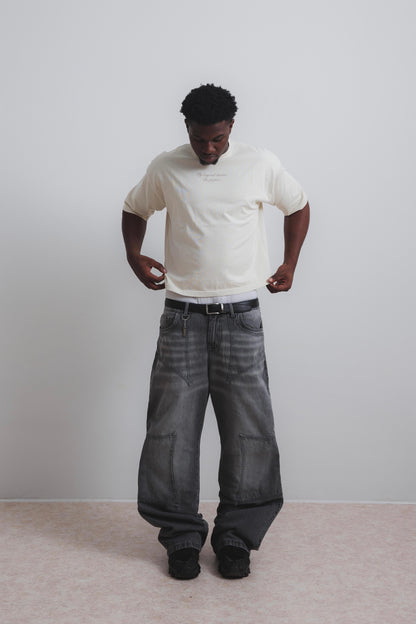 STORM GREY DOUBLE KNEE JEANS