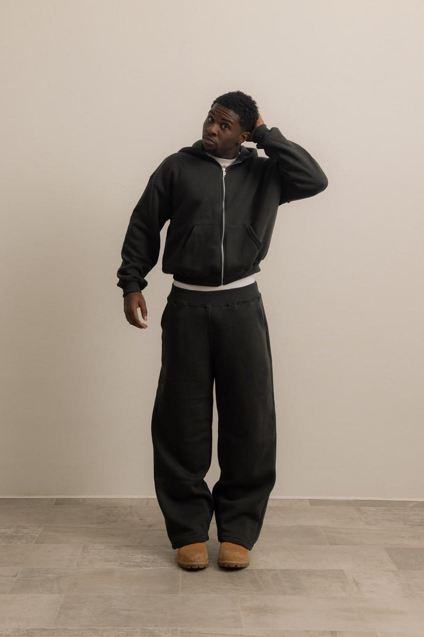 MILITARY GREEN ZIP HOODIE