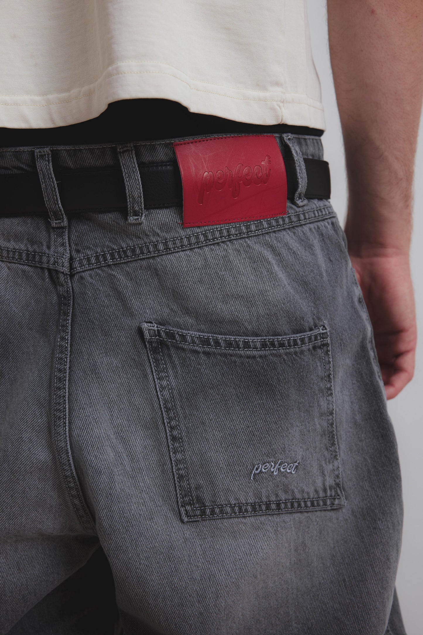 STORM GREY DOUBLE KNEE JEANS