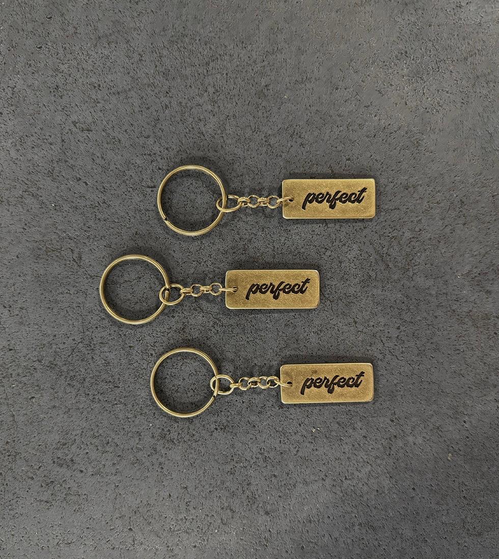 MATT BRASS PERFECT KEYCHAIN