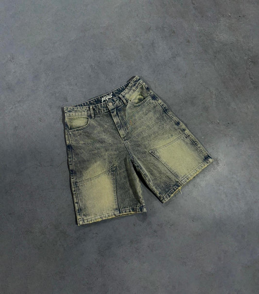 SANDY BLUE DOUBLE KNEE JORTS