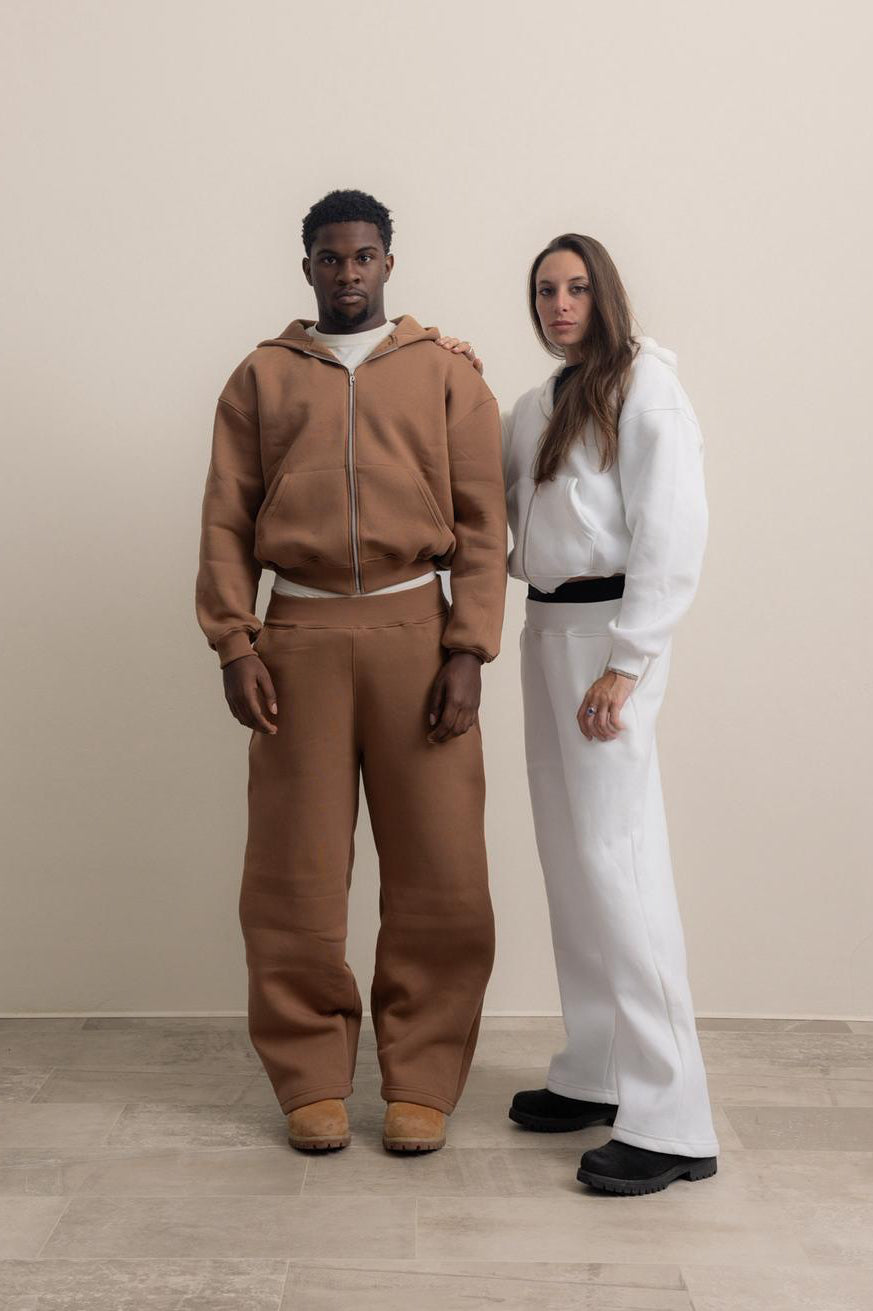 TOBACCO BROWN ZIP HOODIE