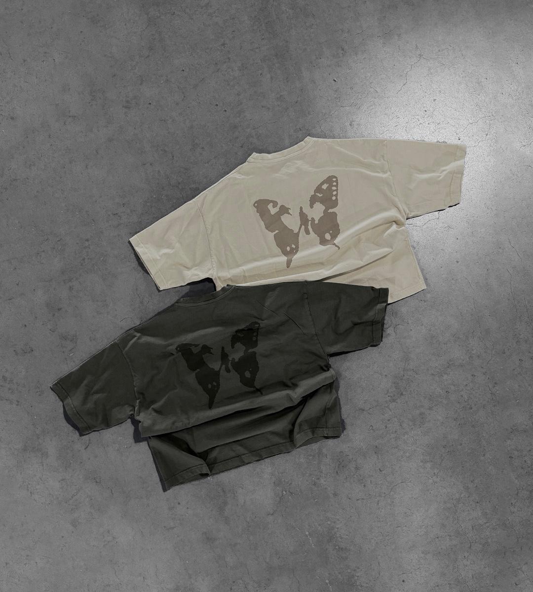 LIGHT SAND BUTTERFLY TEE
