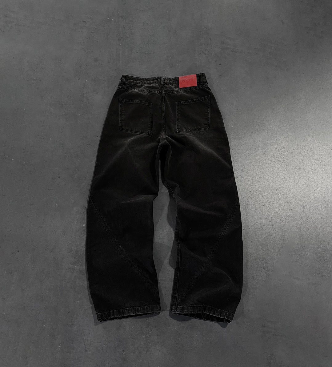 CARBON BLACK LINES DENIM JEANS