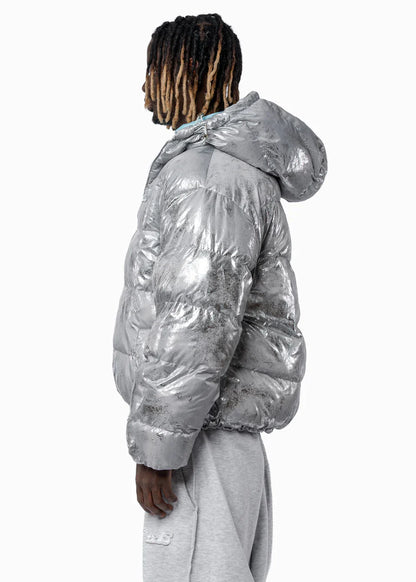 DOUBLE-SIDED PUFFER GREY/BLUE